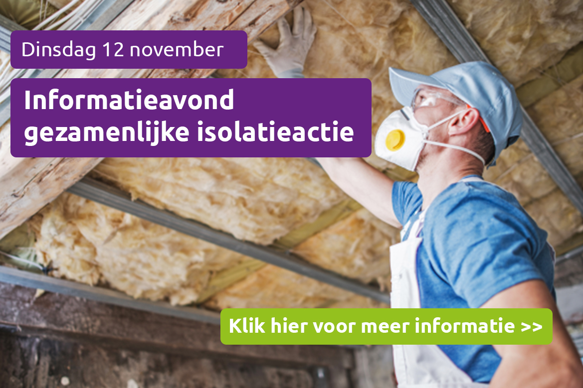 Button naar naar de informatieavond gezamenlijke isolatieactie op dinsdag 12 november